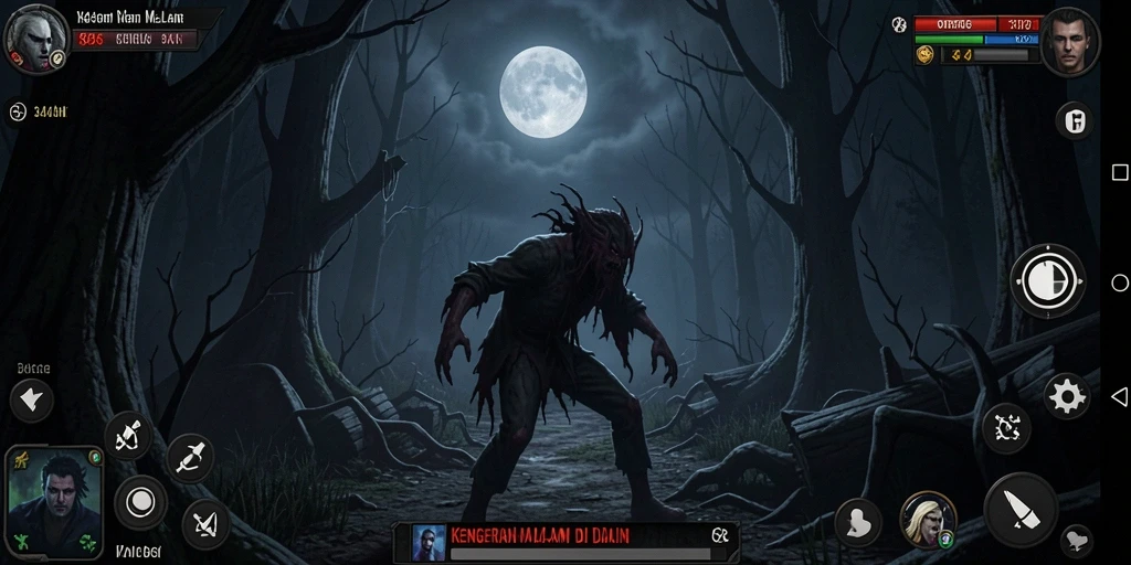 Gameplay menegangkan di dalam kegelapan dengan momen-momen menyeramkan.