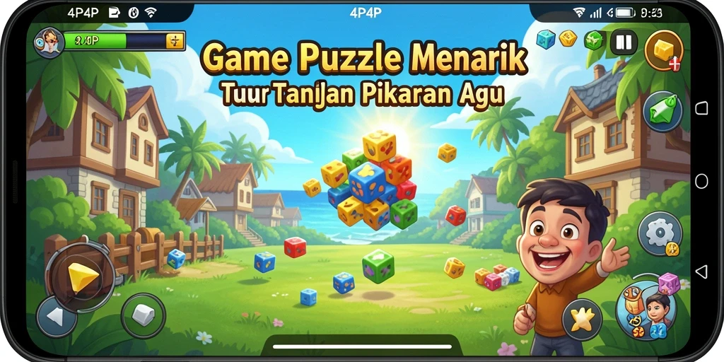 Tampilan permainan 4P4P yang menantang dan mengasyikkan.