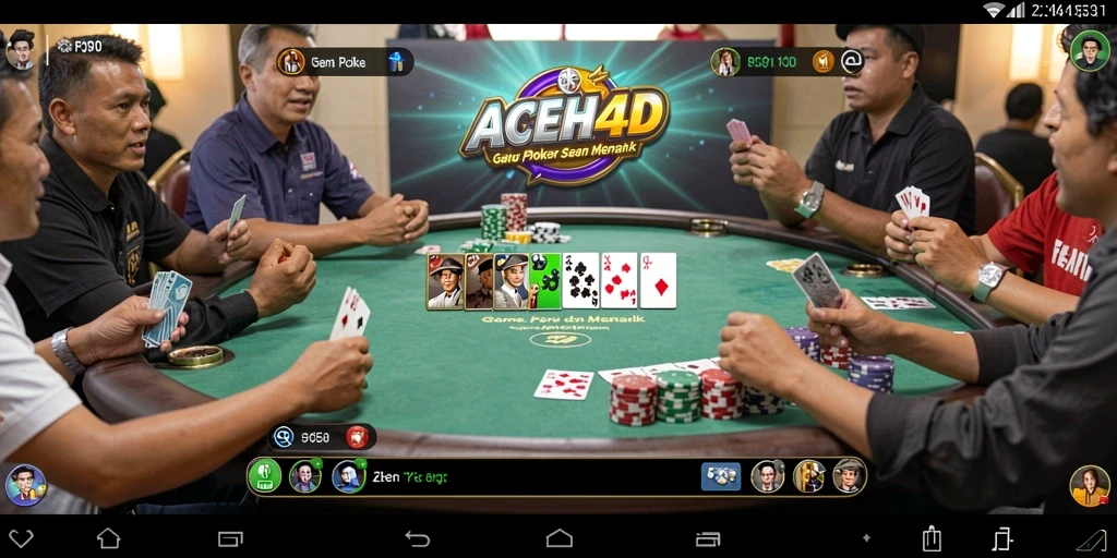 Screenshot tampilan permainan Poker yang menarik di ACEH4D.