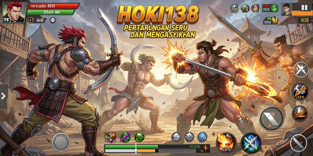 Tampilan pertarungan seru di HOKI138 dengan grafis yang menawan.