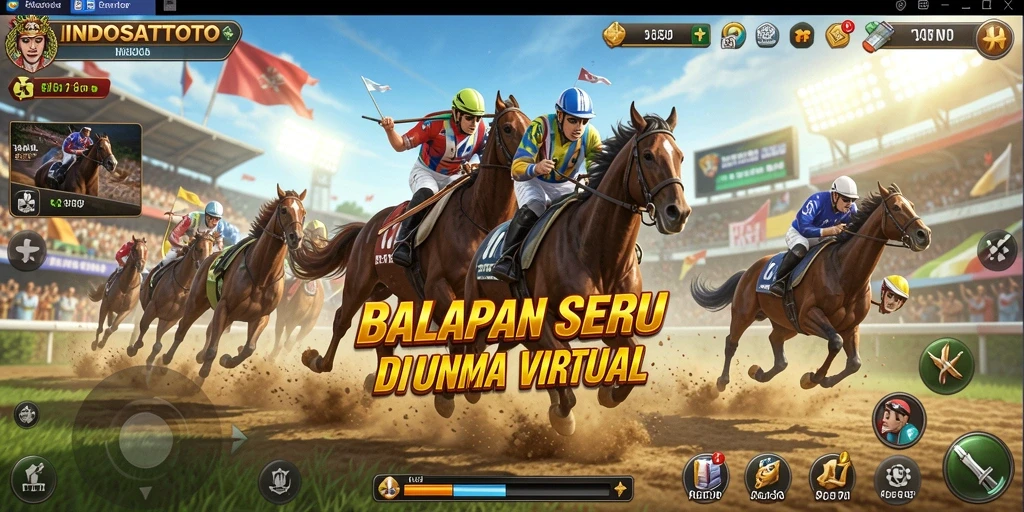 Tampilan gameplay balap menegangkan dalam INDOSATTOTO.
