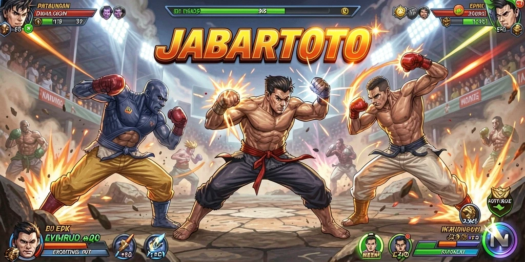 Tampilan aksi pertarungan seru di JABARTOTO.