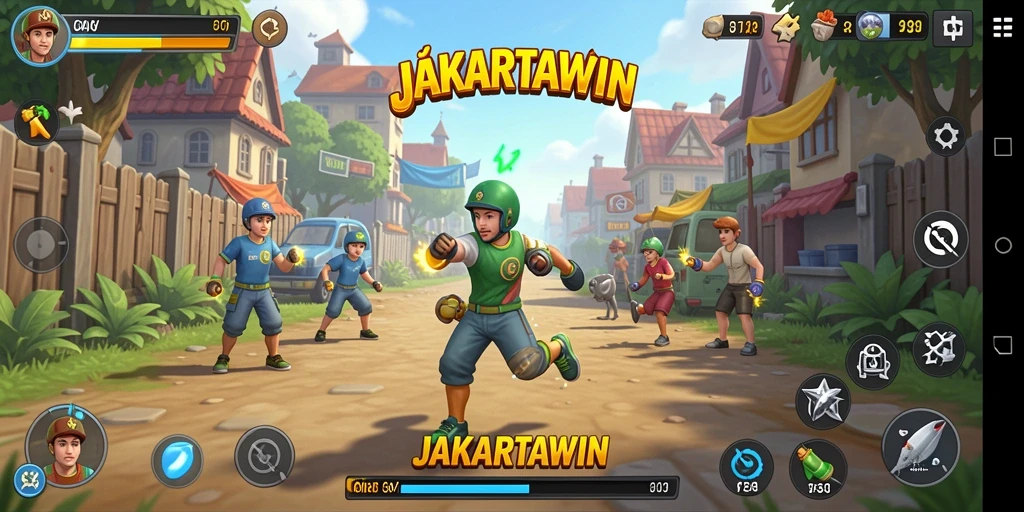 Tampilan gameplay strategis yang mendebarkan di JAKARTAWIN.