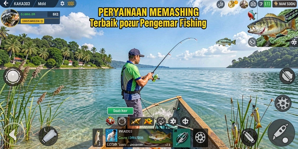 Gameplay KAKA303 yang menarik dengan momen menangkap ikan.