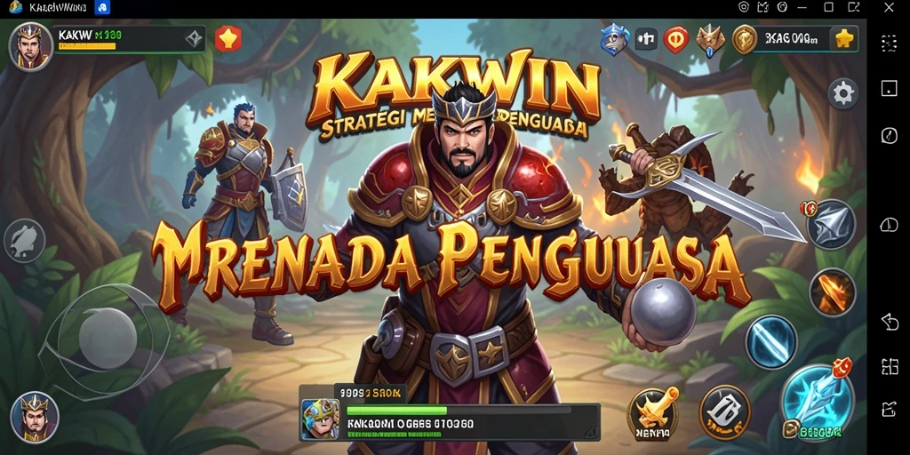 Tampilan gameplay menarik dalam KAKWIN yang menampilkan strategi pertempuran.