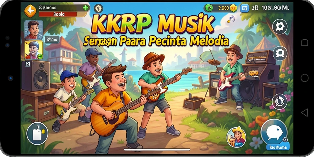 Tampilan gameplay menarik dari aplikasi musik KKRP.