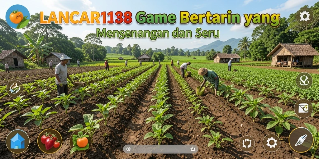 Tangkapan layar gameplay menunjukkan aktivitas bertani yang seru dan interaktif.