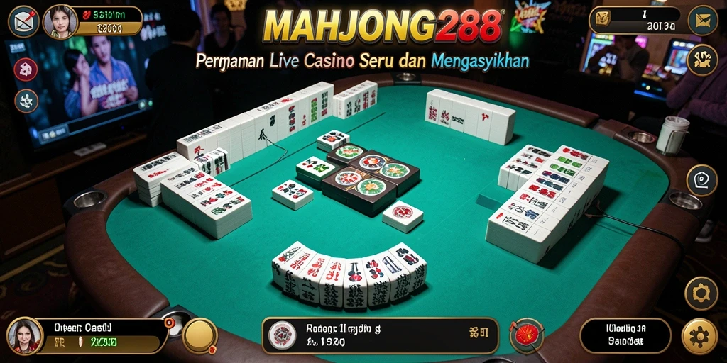 Screenshot gameplay menampilkan dealer dan suasana kasino yang nyata.