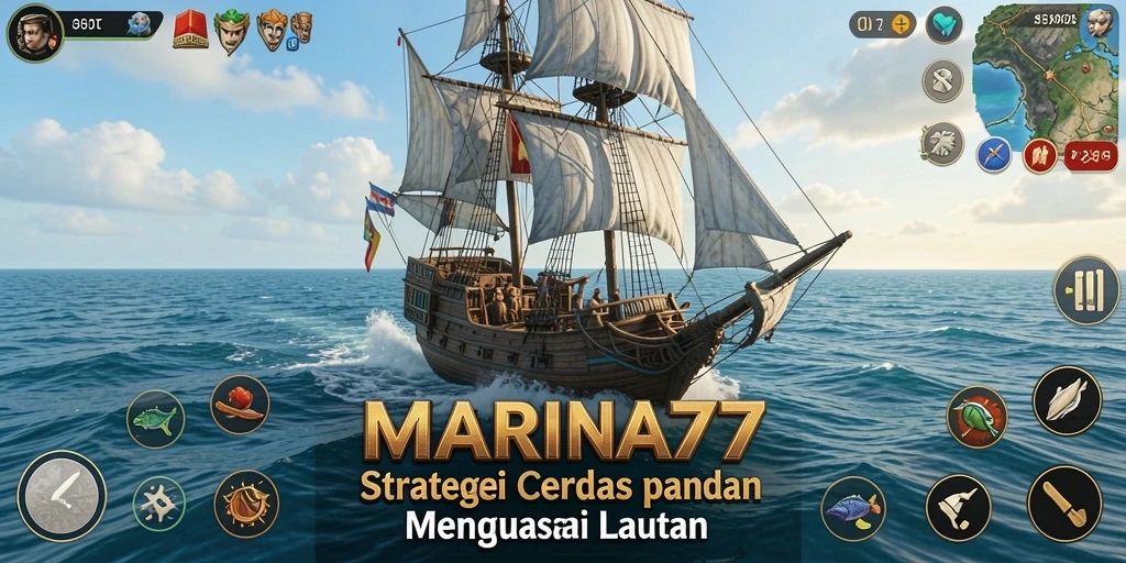 Tampilan gameplay <strong>MARINA77</strong> dengan strategi pertempuran mendebarkan.