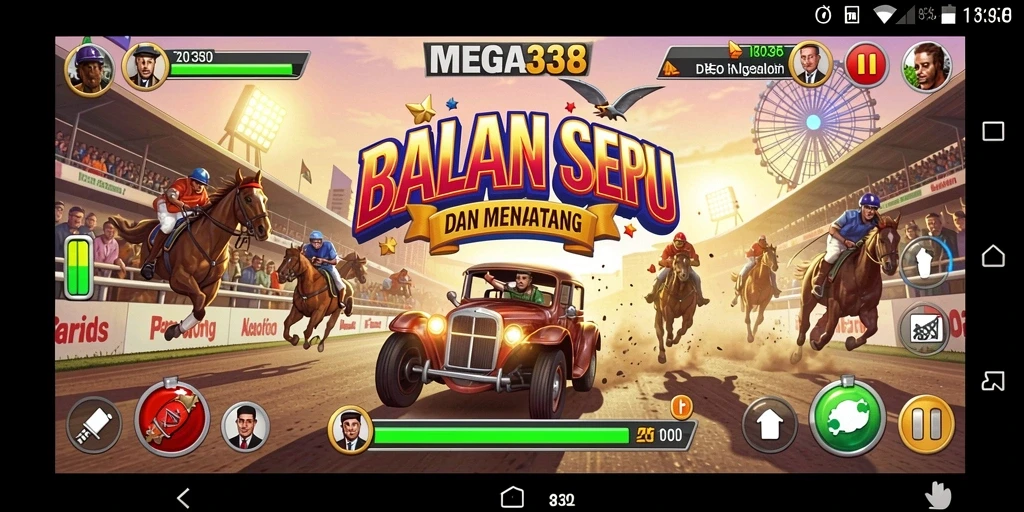 Tampilan menarik dari gameplay balap yang mendebarkan.