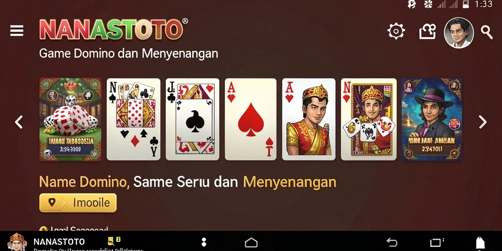 Tangkapan layar gameplay NANASTOTO yang menampilkan keseruan permainan Domino.