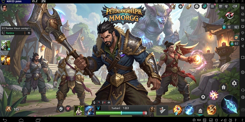 Tampilan gameplay menakjubkan dalam dunia MMORPG NOX123.