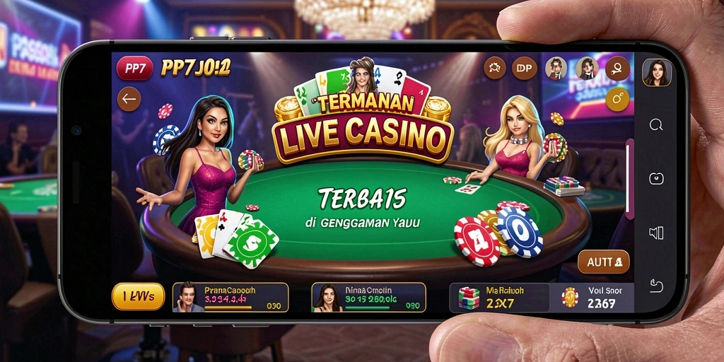 Tampilan gameplay menarik dari PP7 dalam sesi Live Casino.