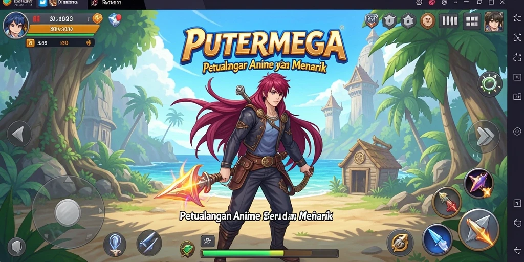 Tampilan gameplay PUTERMEGA yang menarik dan berwarna.