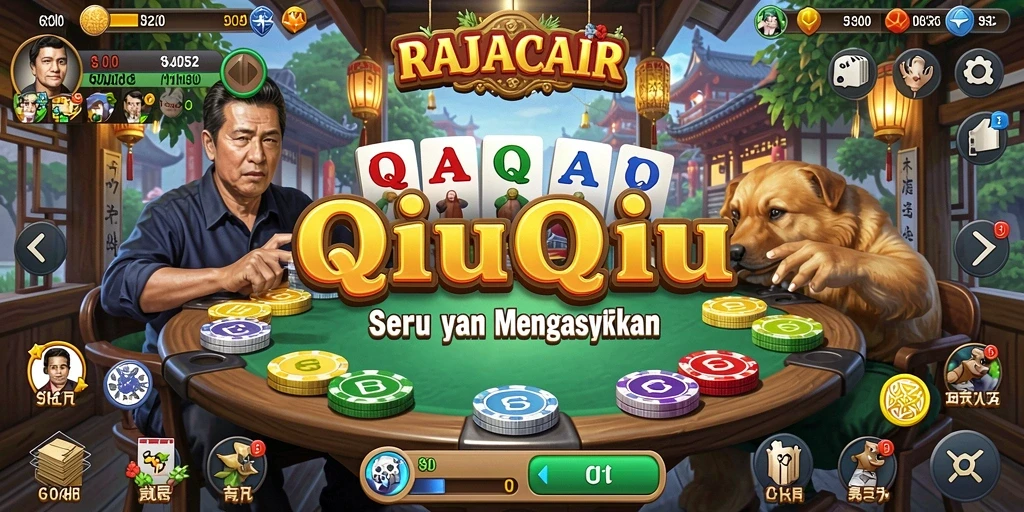 Tampilan grafis gameplay QiuQiu yang menarik di RAJACAIR.