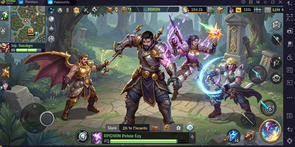 Screenshot menampilkan aksi seru dalam gameplay RPG RPIDWIN.