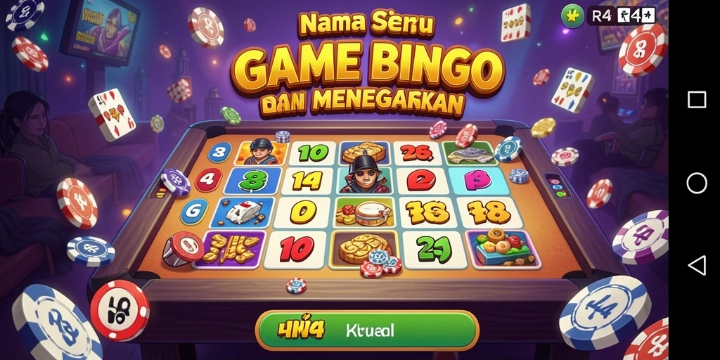 Tangkapan layar gameplay RR44 yang menunjukkan momen seru permainan Bingo.