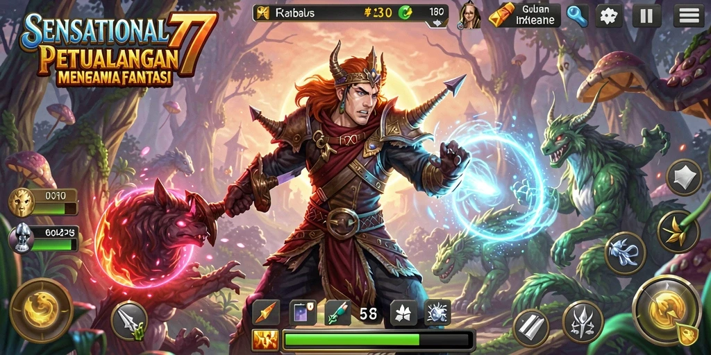 Screenshot SENSATIONAL77 menampilkan aksi petualangan yang mendebarkan.