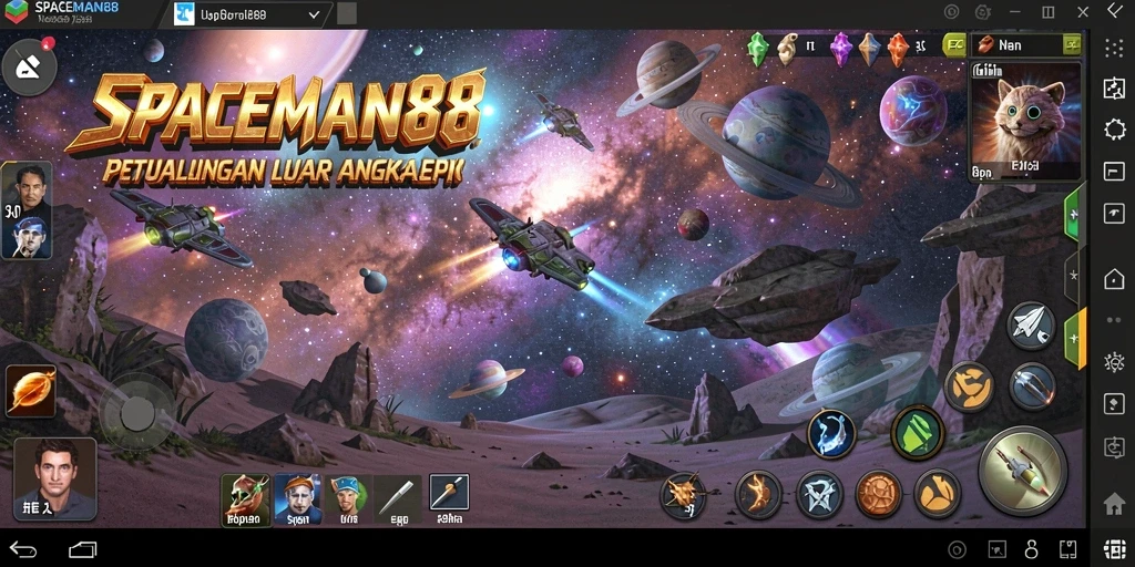 Tampilan gameplay SPACEMAN88 yang seru dan mendebarkan.