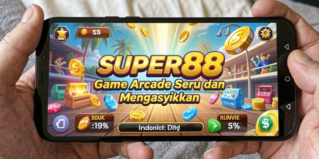 Tampilan gameplay seru dari SUPER88 yang penuh warna dan tantangan.