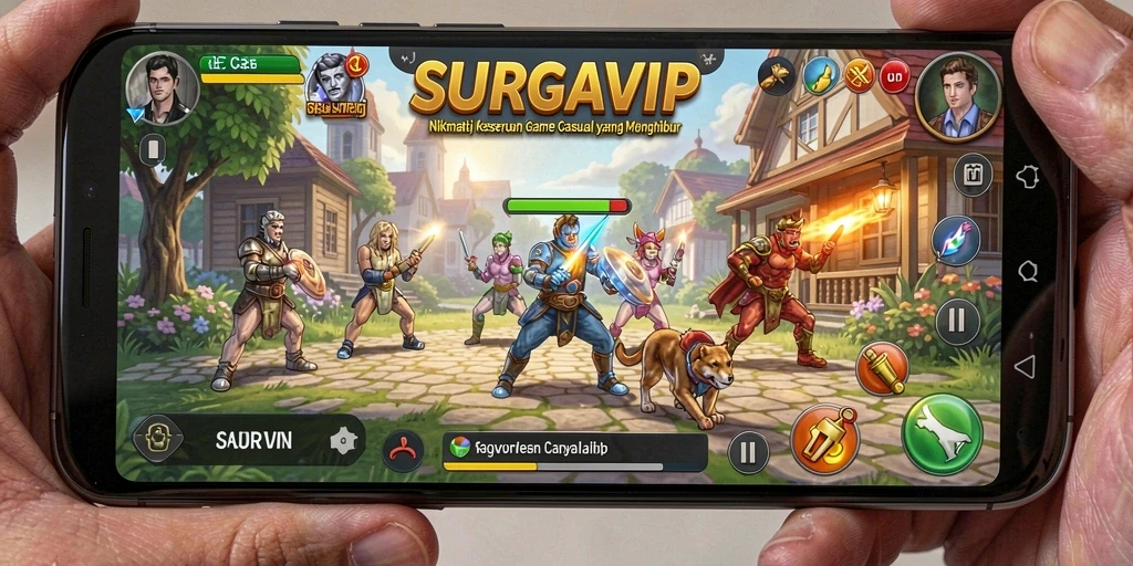 Tampilan gameplay SURGAVIP yang seru dan menarik.