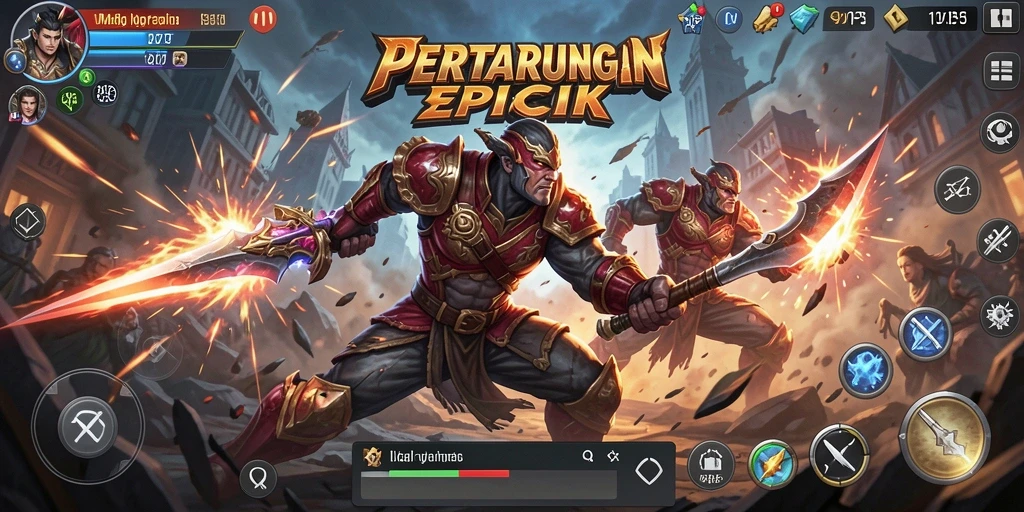 Tangkapan layar menunjukkan pertarungan dinamis dalam SVIP5.